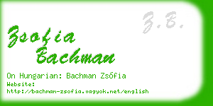 zsofia bachman business card